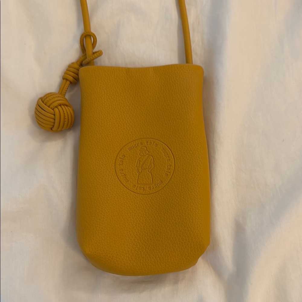 Yellow Leather Crossbody Bag